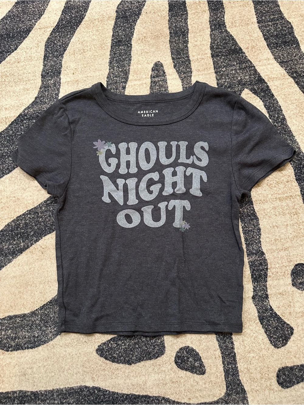 American Eagle Outfitters "Ghouls Night Out" Cropped Tee